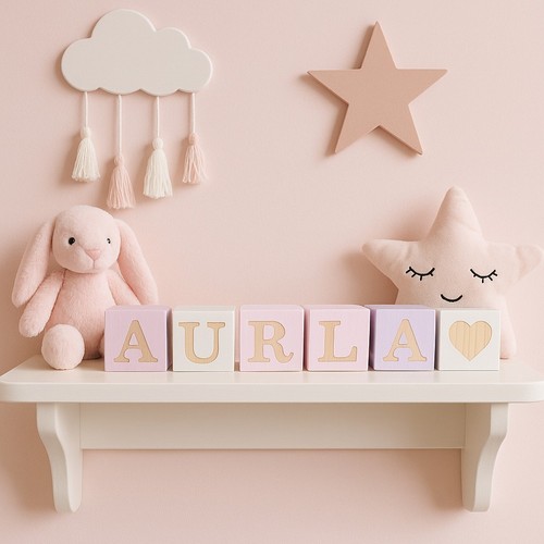 Personalised wooden baby name - wooden,