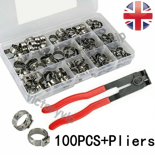 130x single ear hose - single, clamps