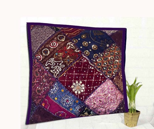 Ind embroidered cushion - 24",