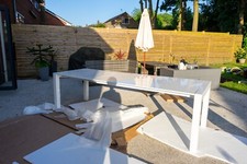 Cleveland Extending White High Gloss Dining Table