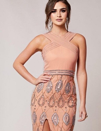 Stunning coral embellished - coral,