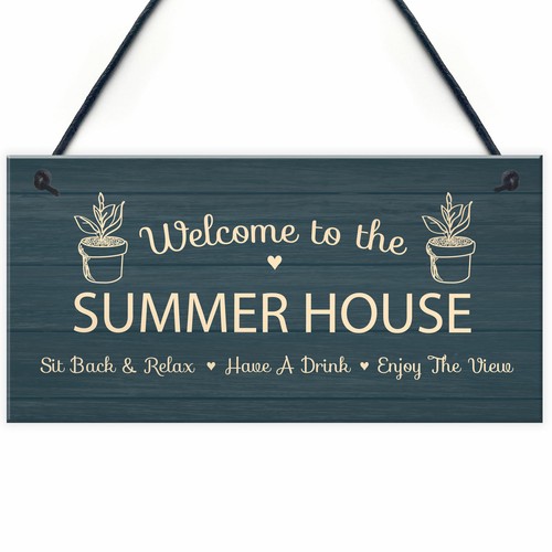 Novelty summer house signs - novelty,