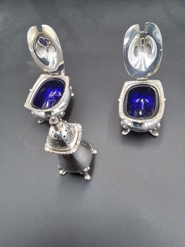Antique silver plated - silver, salt
