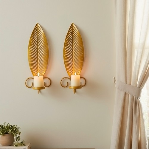 Set leaf shaped metal - set,