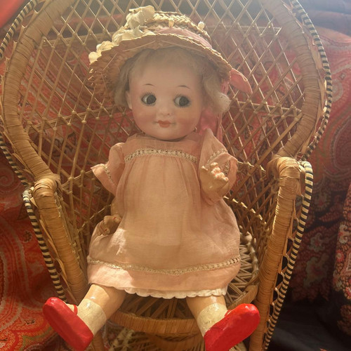Antique bisque doll - bisque,