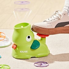 Outdoor Flying Disc Rocket Launcher Saucer Propeller Garden Game Kids Toy Fun