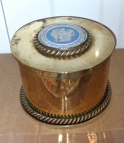 Large antique brass - box, w