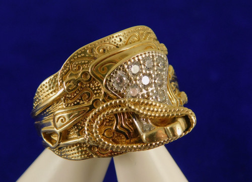 Mens 9ct gold - 9ct, cz