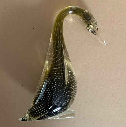 Art glass swan - art,