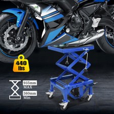 Bike Lift Scissor 440 lb 200 Kg Motorbike ATV Hydraulic Motorcycle With 4 Wheel