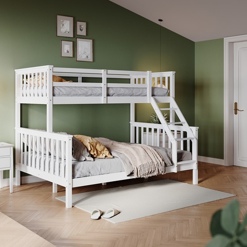 White triple bunk bed - white,