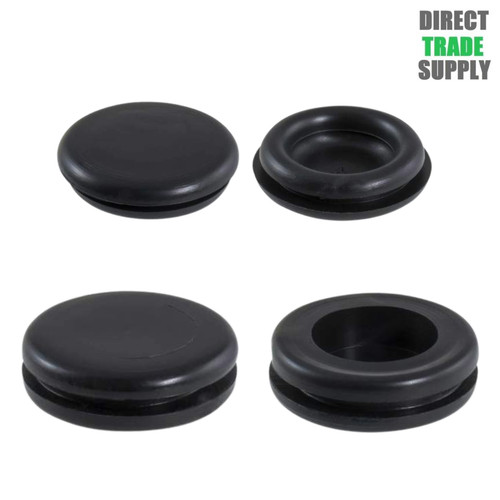 Black rubber blanking closed - rubber,