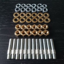 Ford Essex V6 Exhaust Manifold Stud & Nut Set Capri 3.0 ZINC Plated TVR Scimitar