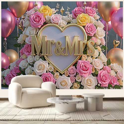 Mrs wedding backdrop - wedding,