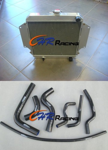 Aluminum radiator black hose - aluminum, radiator+black