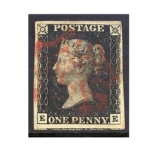 1840 1d  Black SG 2 E.E.  