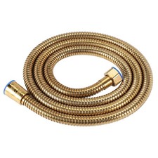 1.5m Gold Shower Head Hose Long Flexible Stainless Steel Bathroom Water6015