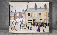 L. S. Lowry The Elite Fish and Chip Shop CANVAS PAINTING ART PRINT WALL 2017