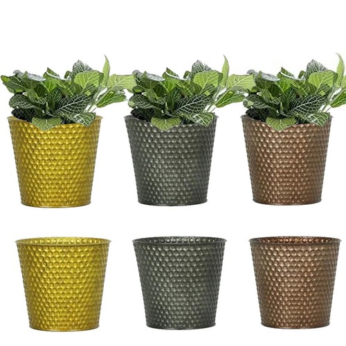 6pcs metal plant pot - plant,
