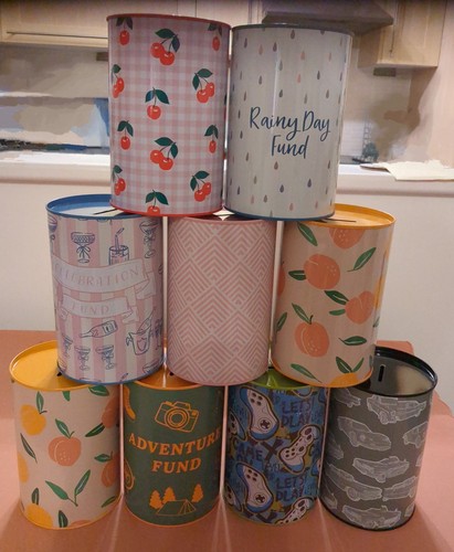 Money tin box piggy bank - tin,