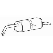 Rear Exhaust Silencer Back Box