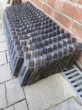 Batch of 65 Victorian Staffordshire Blue Clay Garden Edging Tiles 11.57 M Run