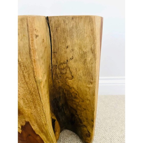 Wood side table solid tree - wood,