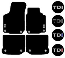 Fits VW Golf Mk4 1997-2004 Black Tailored Car Mats TDI Badge Motif Logo Motif