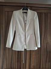 Zara Fitted Ecru Blazer with