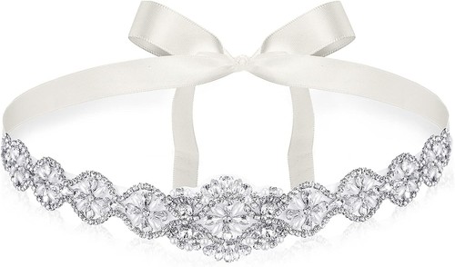 Geosar crystal wedding sash - crystal,
