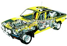 Opel Kadett C GT/E Rallye - 3 pictures sectional drawings