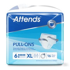 Attends Pull Ons 6 Extra Large 1 Pack Of 16 Adult Nappies Pull Up 16 Pants XL