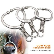 Cattle Nose Ring Farm Animals Stainless Steel Automatic Cow Spring Nose Pliers`