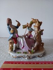 German Unterweissbach Dresden Courting Couple Swing Porcelain Figurine