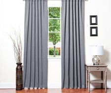 THERMAL BLACKOUT CURTAINS READY MADE EYELET RING TOP OR PENCIL PLEAT + TIE BACKS