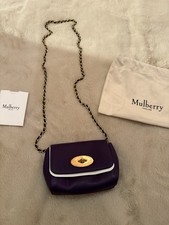 Brand New Mulberry Mini Lily Bag Purple Leather