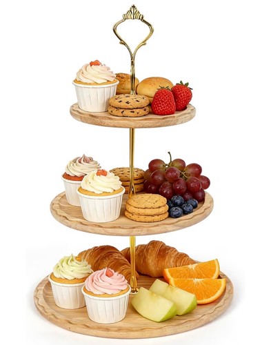 Tier wooden cake stand - tier,