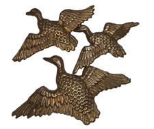 Brass Wall Hanging 3 Flying Ducks Brass