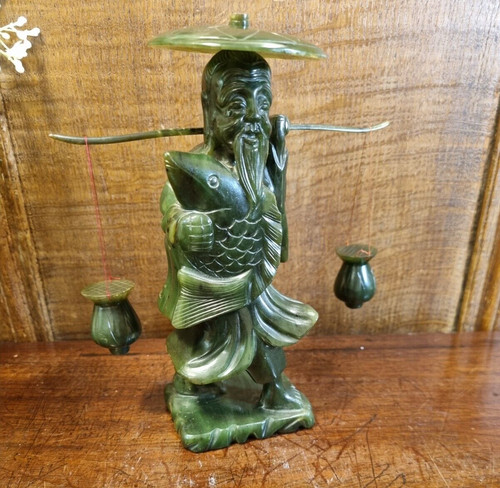 Antique chinese spinach - spinach, jade