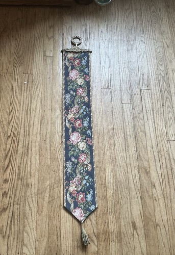 Vintage tapestry bell - vintage, pull