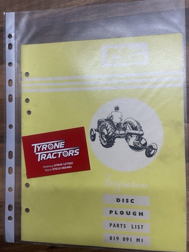 Ferguson disc plough parts - ferguson,