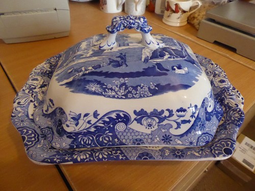 Spode blue italian - spode, lidded