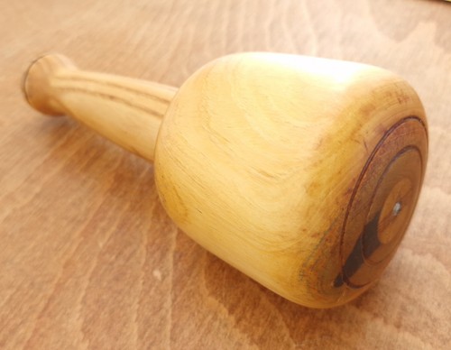 Hand turned lignum vitae - hand, wood
