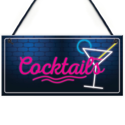 Cocktail neon effect hanging - effect,