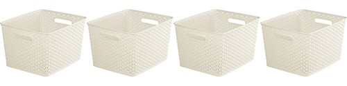 Curver nestable rattan - 4x,