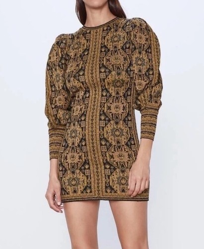 Zara jacquard knit mini - jacquard,