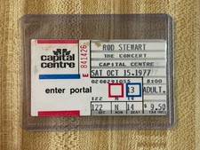 Rod Stewart Concert October 1977  Capital Centre Ticket Stub