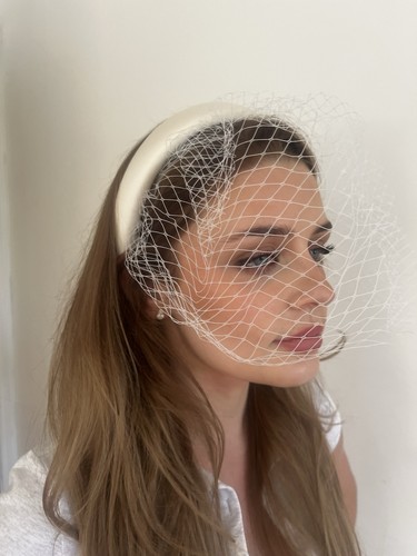 Ivory silk headband hair - silk,