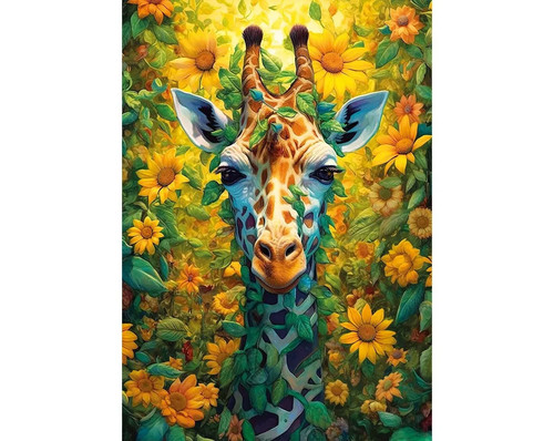 Sunflower giraffe 250 piece - giraffe,