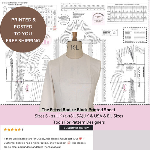Basic bodice block 8 22 - -,